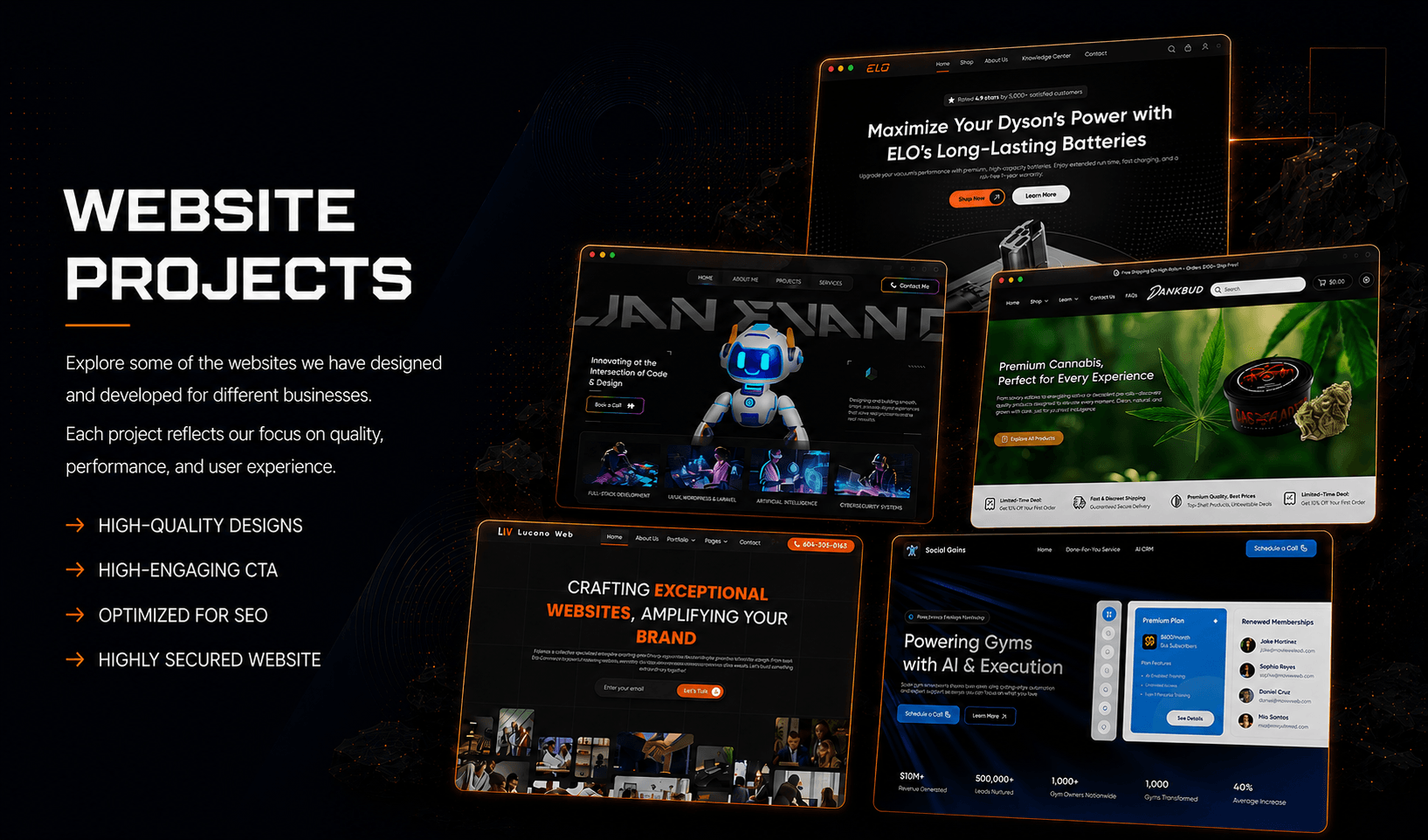 Cyberwrath website projects mockup